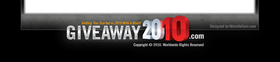 Giveaway 2010 | James Brown & Kevin Riley www.giveaway2010.com | Get your internet business off to a flying start in 2010 with Kevin Riley & James Brown. Top notch business resources completely free to download! www.giveaway2010.com